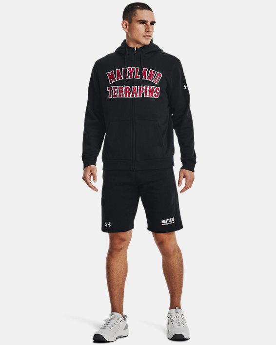 Men's UA All Day Fleece Collegiate Sideline Full-Zip Hoodie, Black, pdpMainDesktop image number 2